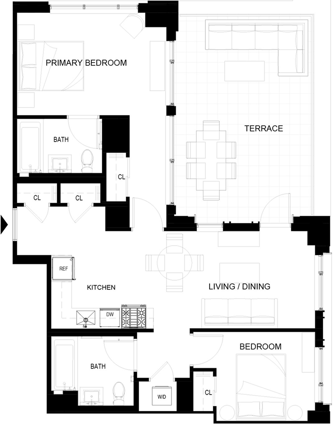 Floor plan layout diagram for 239